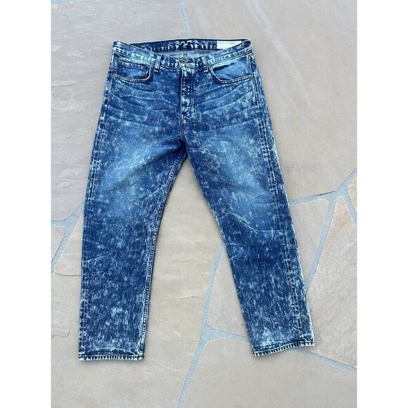 Women's Rag & Bone Jeans Acid Wash High Rise Straight Button Fly Size 31 - Picture 1 of 4